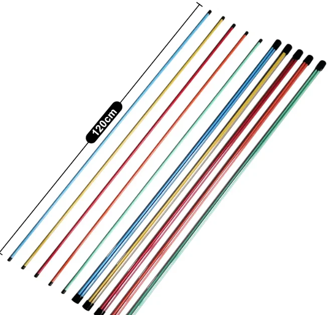 Hot Sales Golf Training Aids Glass Fiber Golf Alignment stick Color plated golf practice sticks