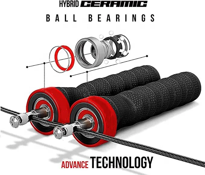 
Hybrid Ceramic Bearings speed jump rope home workout jump rope speed skipping rope 