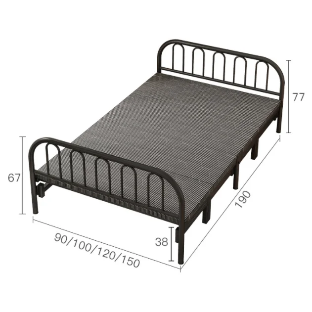 JSC-10 Metal Folding Bed Frame Foldable Space Saving Single Metal portable Folding Beds Wholesale