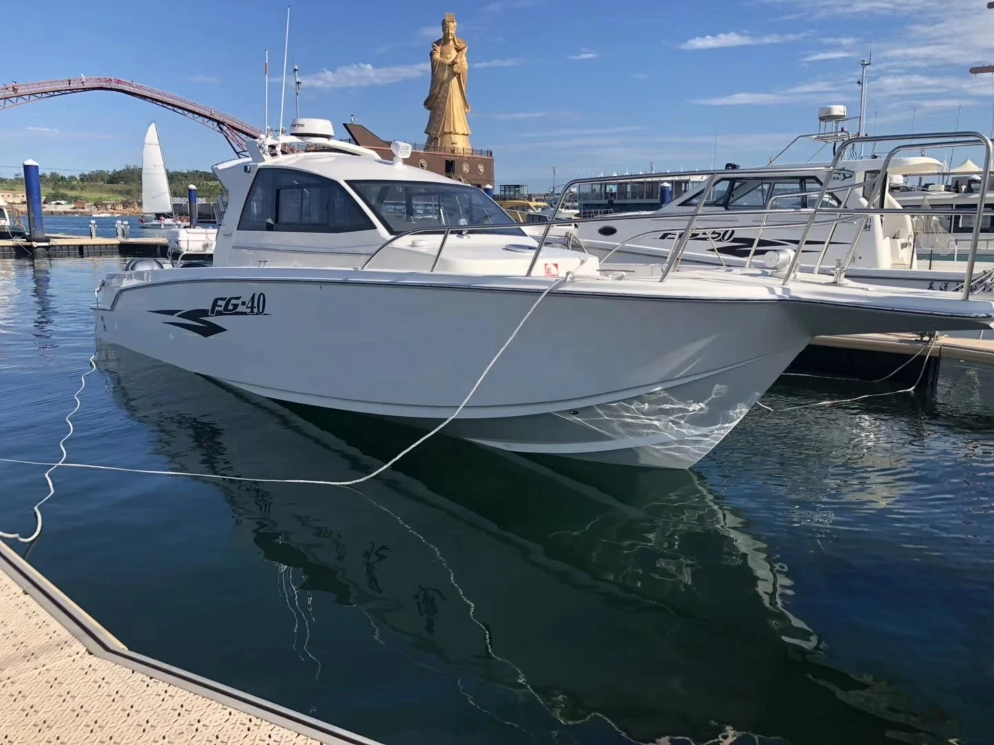 Grandsea Fiberglass Cabin Japanese Model Sport Fishing Boat for sale