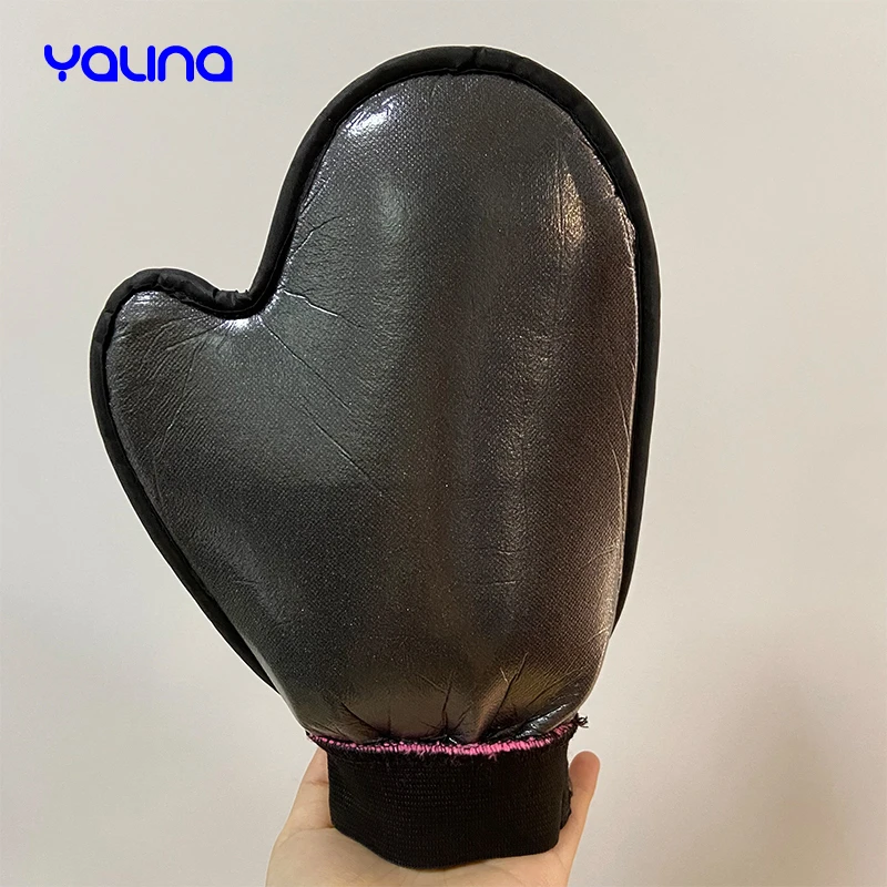 private label wholesale tan glove mousse Black pink brown fake Tan self tanner Applicator kit thumb self Tanning Mitt