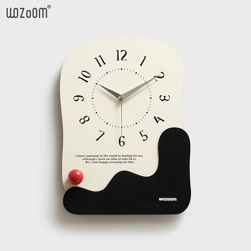 WOZOOM Wooden decoration Table pendulum clock Desk art pendulum clock Cream wind clock Interior furniture decoration