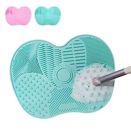 Silicone Portable  Brush Cleaning Mat Makeup Cleaning Brush Scrubber Pad Washing Tool Cosmetic Brush Cleaner Tools