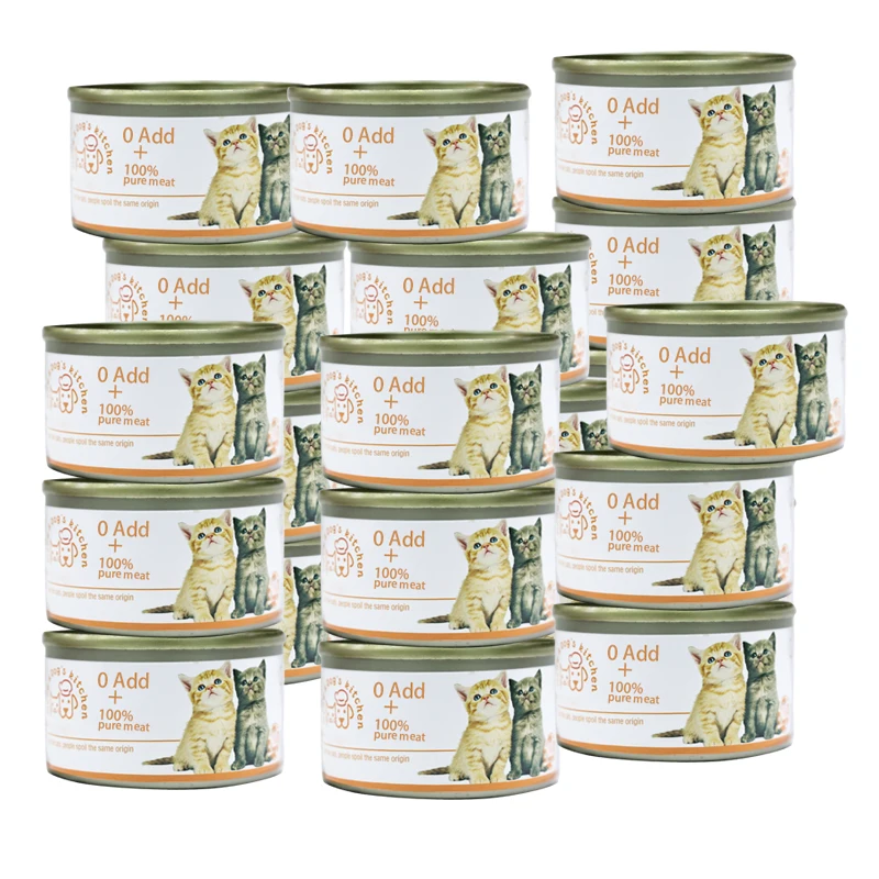 Cat Food Wholesale Canned Chicken Meat No-additive Wet Cat Food Natural Cat Treats Pet Snacks Supplier