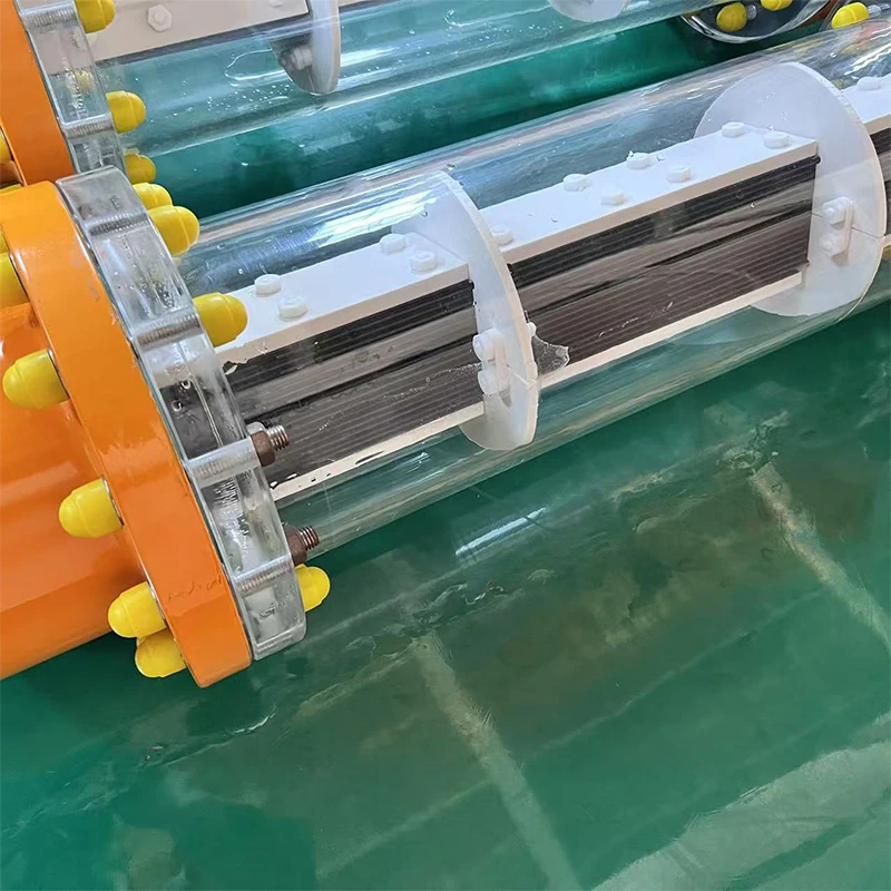 Clean stock 1000g  sewage treatment titanium anode with shell, Sodium hypochlorite generator Ru-Ir coating with DC power