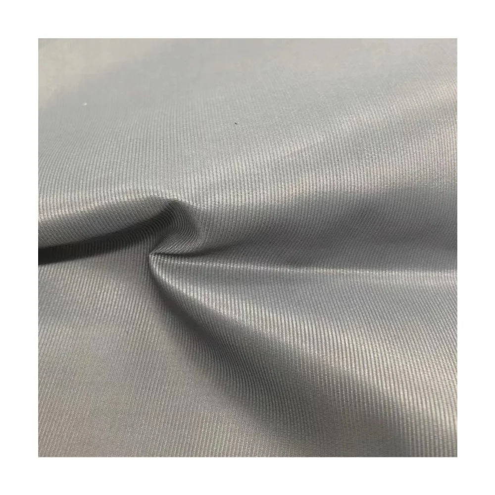 228T High Quality 100% Polyester waterproof ripstop Transverse Striation Gray Taslan Fabric For Woman Bag