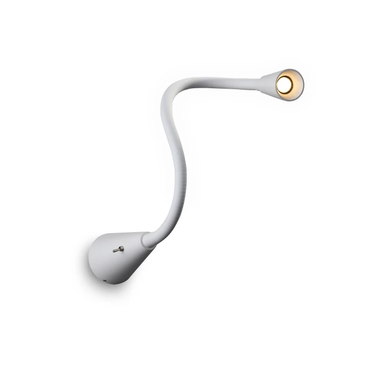 light 3W LED aluminium flexible bedside reading lamp for hotel