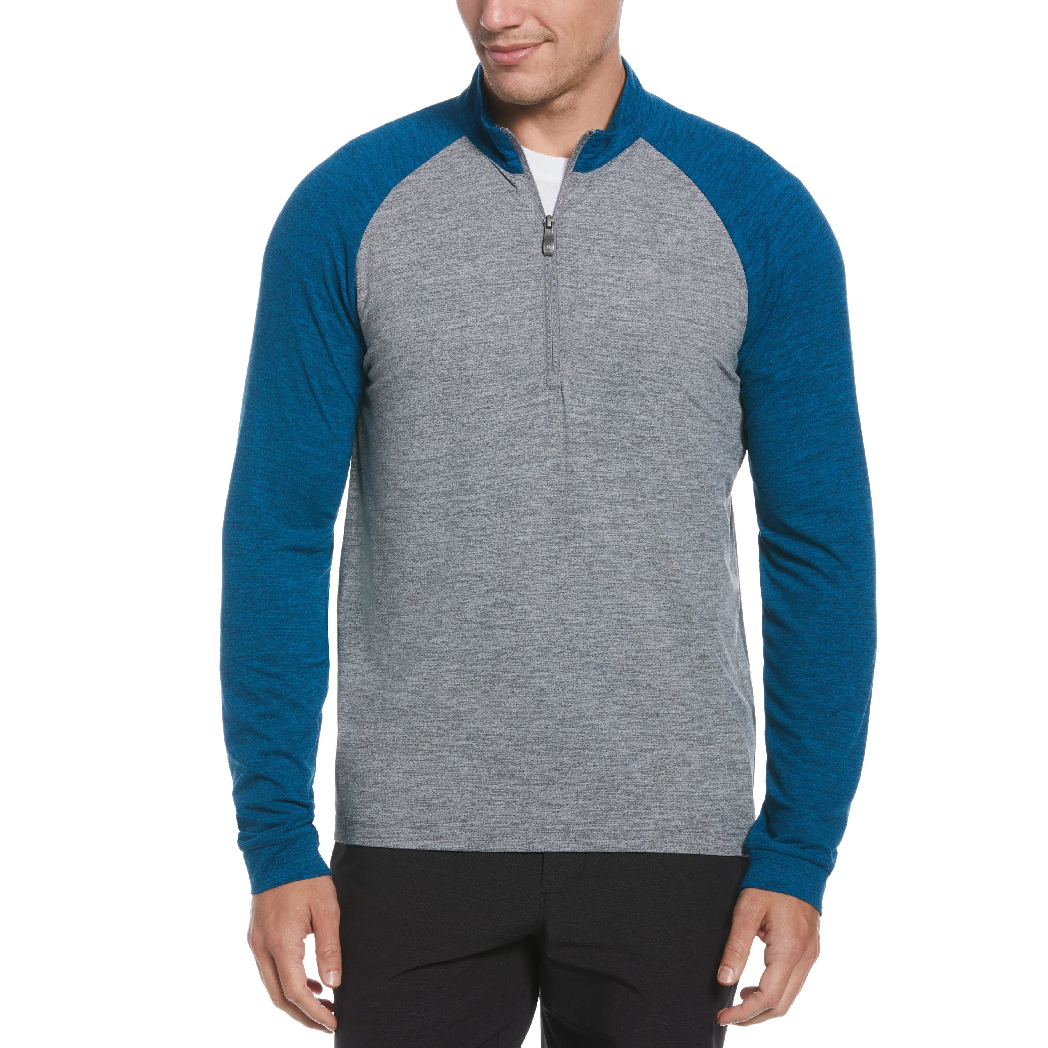 OEM Custom OEM Logo Men Polyester Cotton Long Sleeve Knitted 1/4 Quarter Zip Golf Pullover