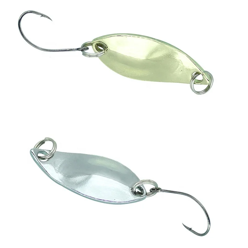 2.5G 3.5G Gold/Silver Metal Fishing Spoon Lures Metal Fishing Baits