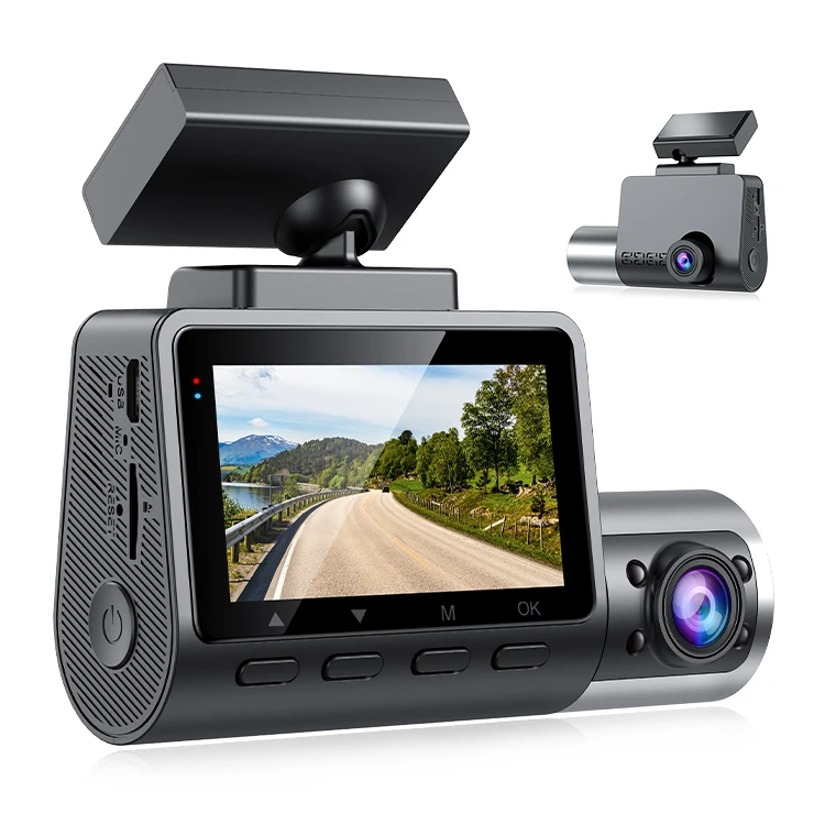 3 Channel 1080P Full HD IR Night Vision Dash Cam Car Camera DVR Recorder Black Box DashCam AD-516