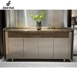 New design luxury wooden high glossy painting  storage cabinet sideboard for sale