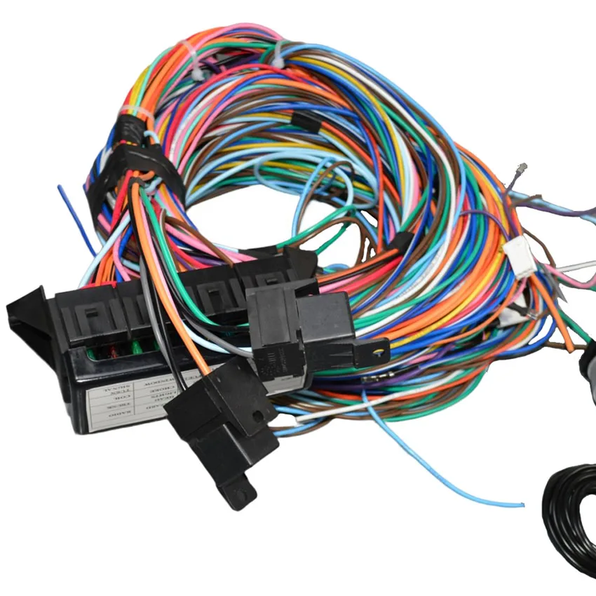 Wiring Harness Kit 20 Circuit Long Wires Hot Rod Painless Wiring Harness Kit for Chevy Hotrods Ford Chrysler