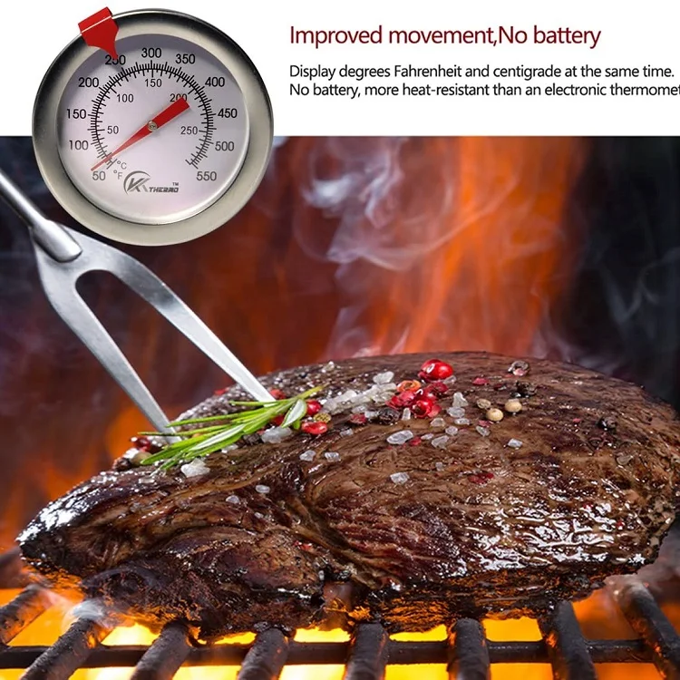 Food Thermometer Mini Household Cooking Oven Thermometer Kitchen Metal BBQ Thermometer