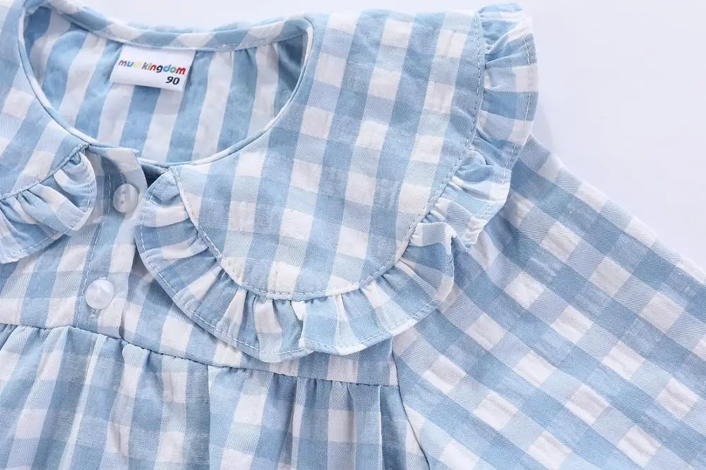 
Mudkingdom Warm Stylish Cheap Girls Pajamas Kids Plaid Sleepwear Cute pjs For Kids 