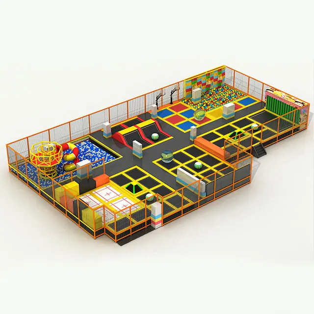 High Quality Interactive Indoor Trampoline Park Large Amusement Jumping Maze Customizable Commercial Indoor Trampoline Park