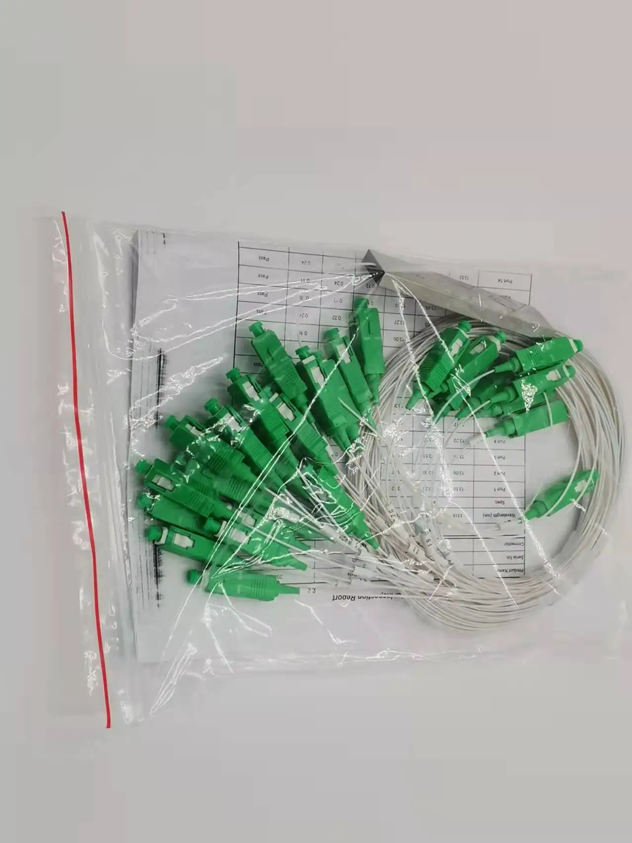 1x2 1x4 1x8 1x16 1x32 1x64   Fiber Optic PLC Splitter Mini Module 0.9 1m with Connector SC/APC