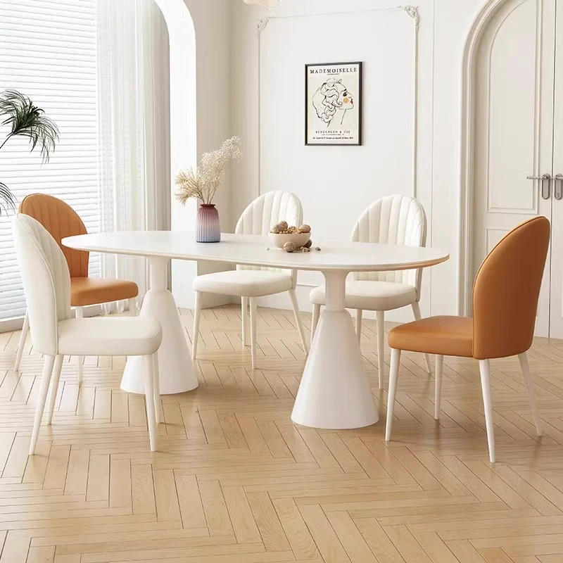 Waterproof Dining Room Furniture of High-Hardness Rock Plate Table with Scratch and Wear Resistance