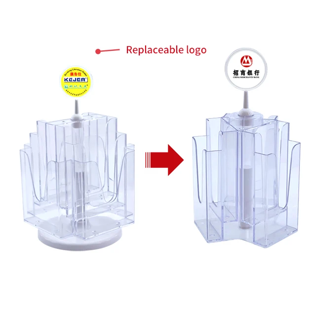 Factory Price 3 Tier Rotating Brochure Display Stand Floor Standing Brochure Display Rack Pos Leaflet Holder