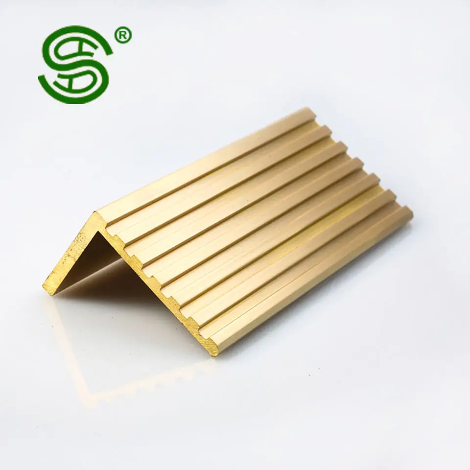Brass Profiles Staircase accessories step edge trim nosing brass anti-slip wood ceramic stair nosing