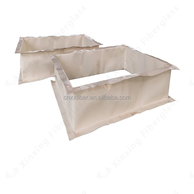 Chemical corrosion resistance Good seal PTFE Fabric expansion joint with Steel ring pipe fittings connectors