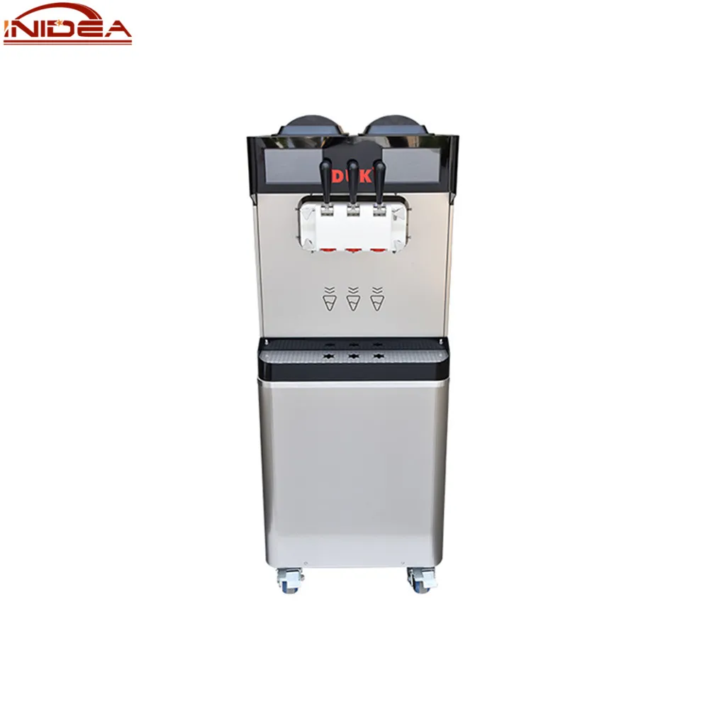 750w commercial new design industrial Chinese style automatic pre-cooling and cleaning summer soft ice cream machine