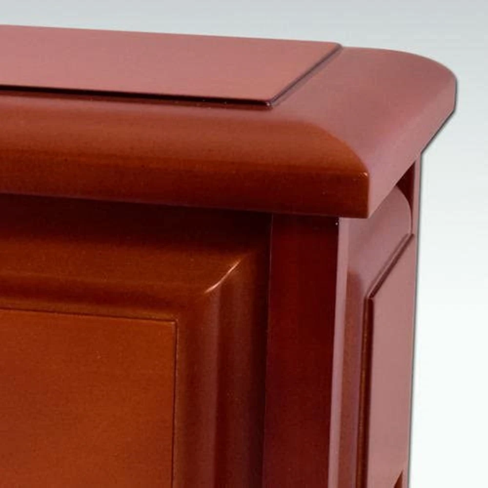 Perfect Memorials Large Traditional Cherry Wood Cremation Urn