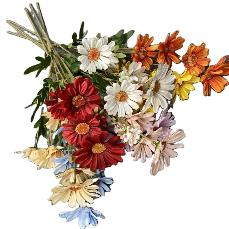 FCR1010 wholesale cheap gerbera daisy artificial flower silk cloth daisy for wedding home decoration