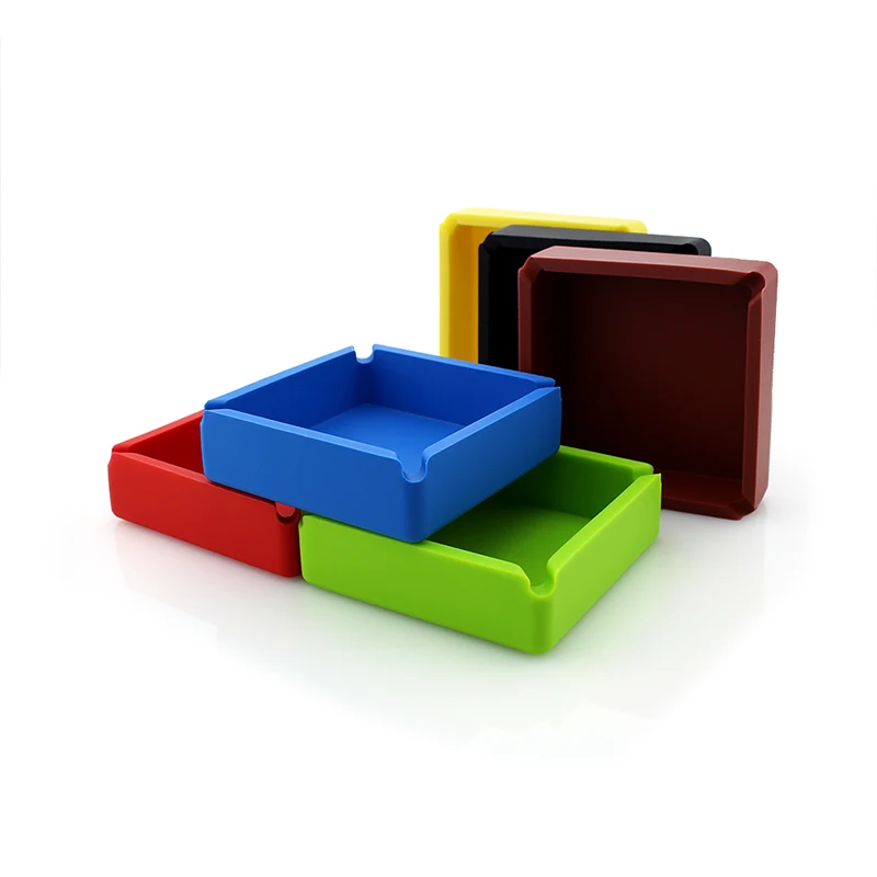Ashtray Silicone Round Ash Tray Eco-Friendly Colorful Silicon Rubber High Temperature