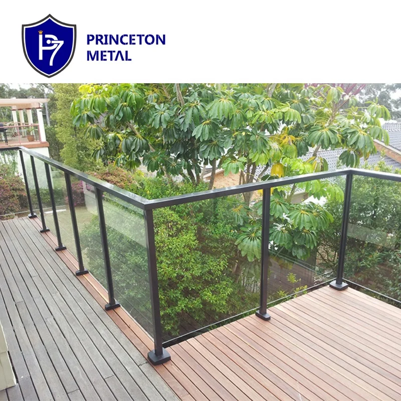 Easy assembled high quality modern outdoor balcony decorate  aluminum glass railing balustrade system