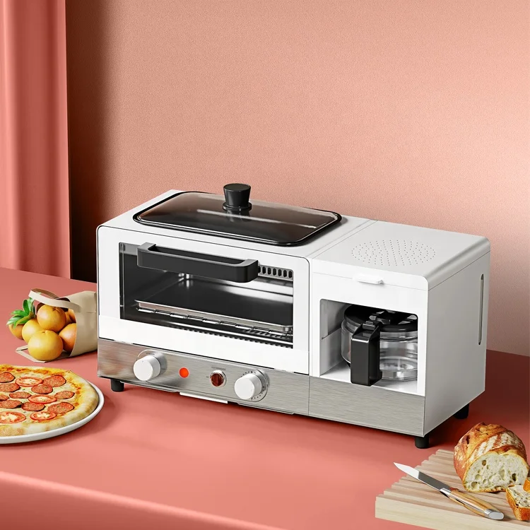 White forno hot dog bread mini coffee smart electric griller oven toaster multifunction maker 3 in 1 breakfast machine