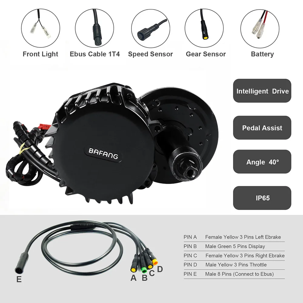 Bafang Electric Bike Mid Drive Bbs02b Motor Ebike 48v 750w Conversion Kit