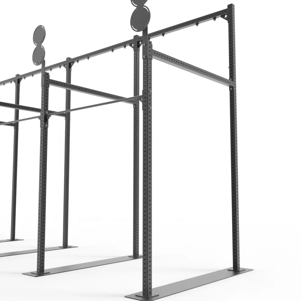 strength cross training bodybuilding 10 station multi-function gym competition rigs stand free power squat racks 10 lanes