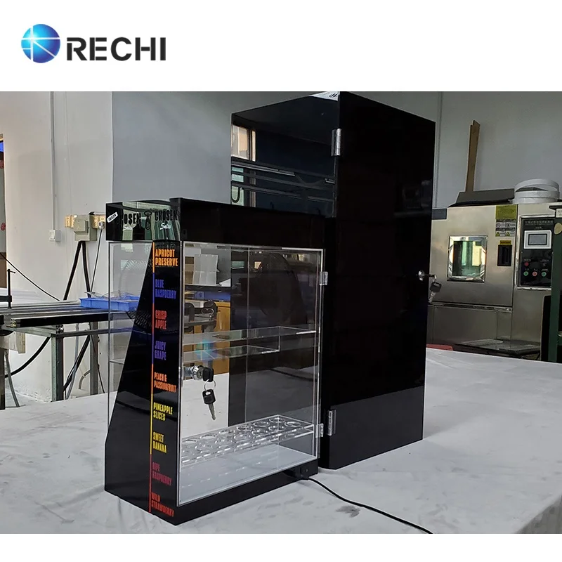RECHI пользовательский счетчик с подсветкой акриловая Розничная бутылка для макияжа шкаф логотип знак дизайна
