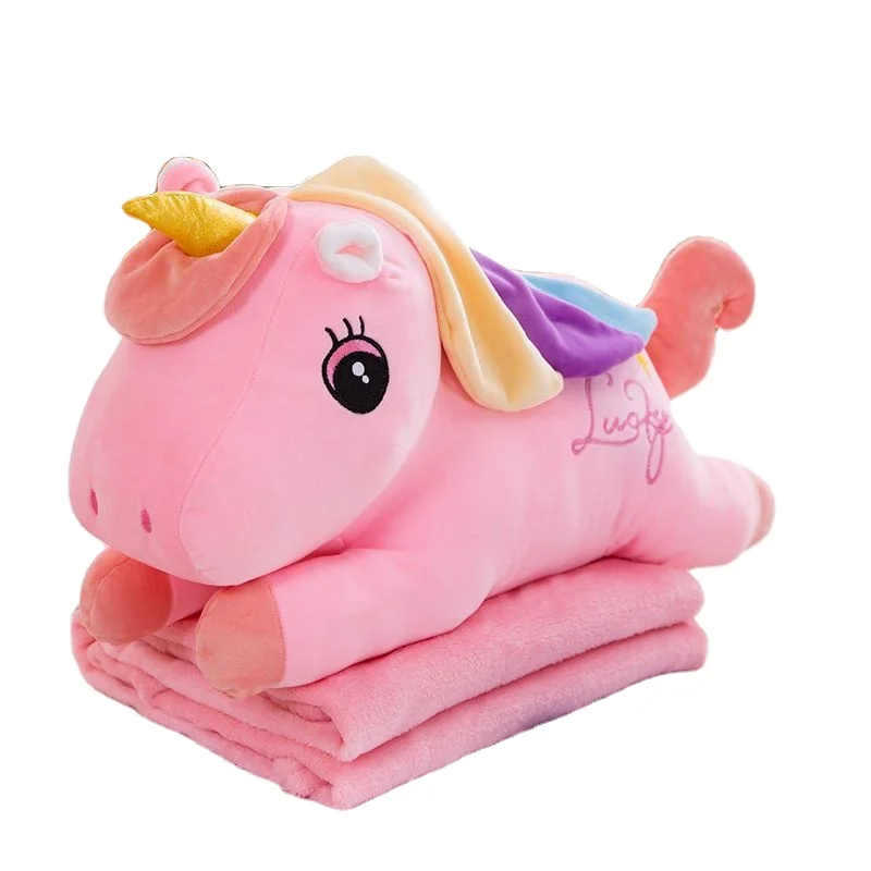 Plush toy pillow 2-in-1 blanket nap blanket Car pillow blanket