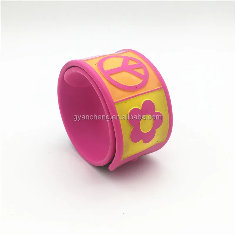 Factory personalized silicone slap bracelets / slap band / slap wrist band