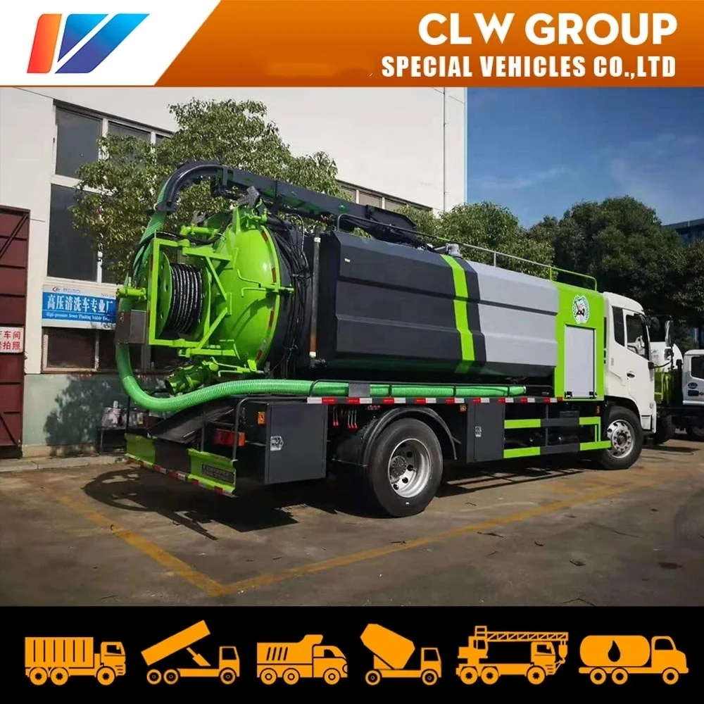  Dongfeng 10000 литров 12000L дизельный двигатель вакуумный насос для слива Jetter очистки канализационных сосать комбинированный