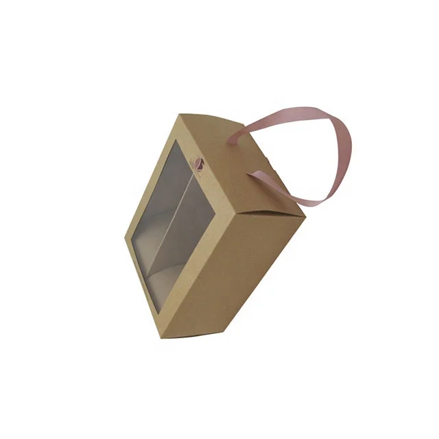 Brown Kraft Paper Cardboard Baby Shoes Box Package with Window