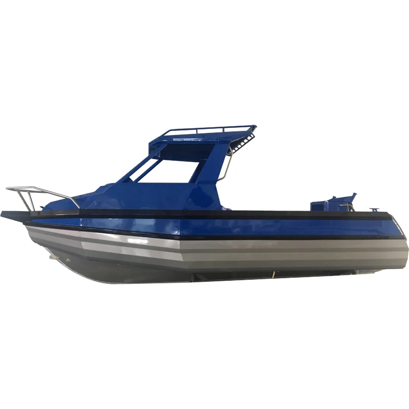 Blue Aluminum Rowing Boats for Outdoor Drifting and Fishing