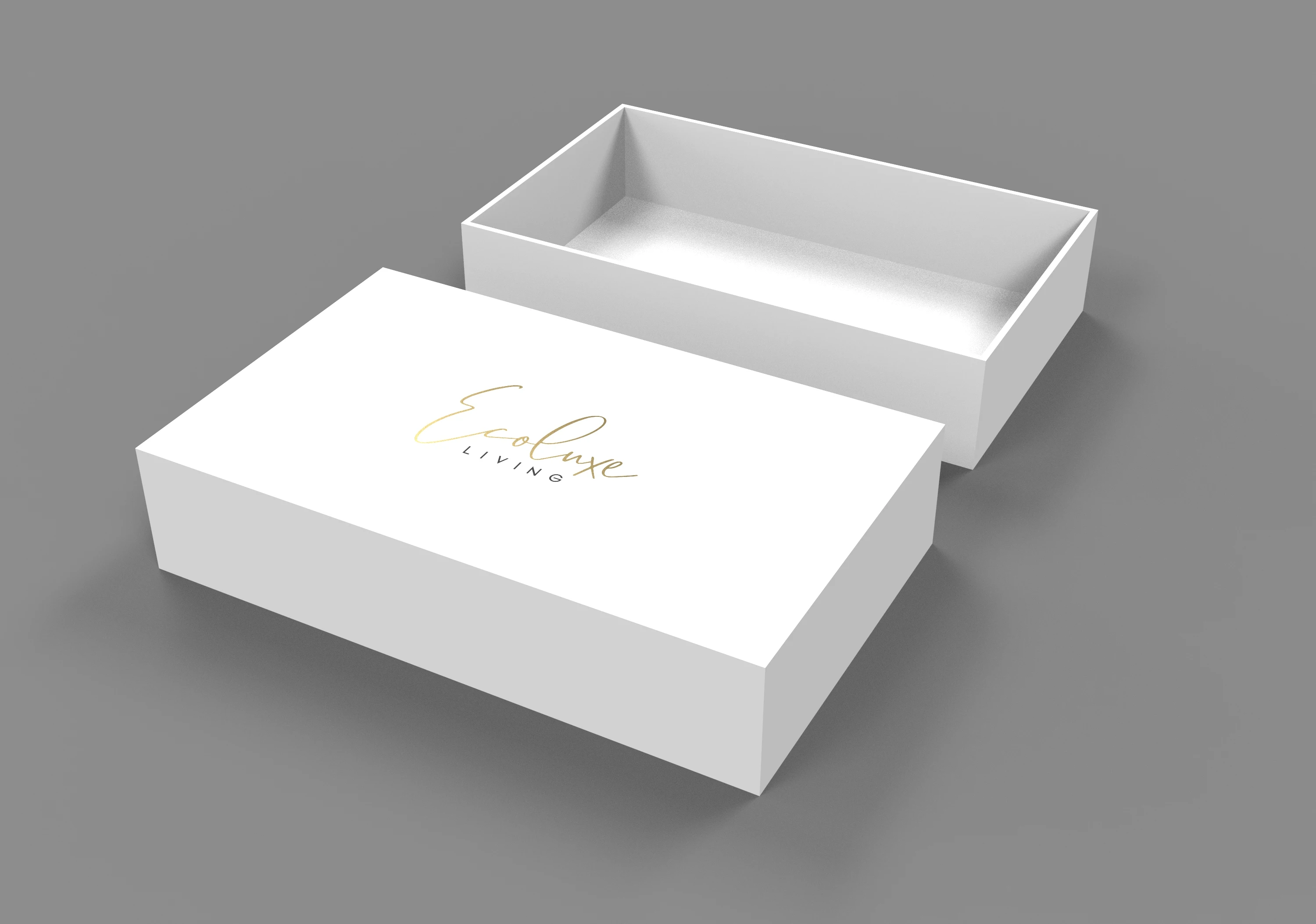 luxury rigid gift tuck top white box with elegant look lid-off box for smart device recycled cardboard paper packaging gift box