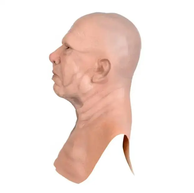 Halloween Grandpa Wig and Old Man Latex Face Mask Set New Release Realistic for Party and Masquerade