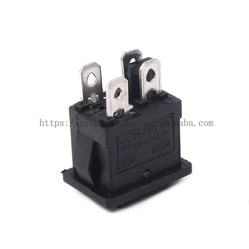 Power Switch 15x21mm Green Light ON OFF 4 Pin 2 Position 10A 250VAC 6A 250VAC 15*21mm Rocker Switch