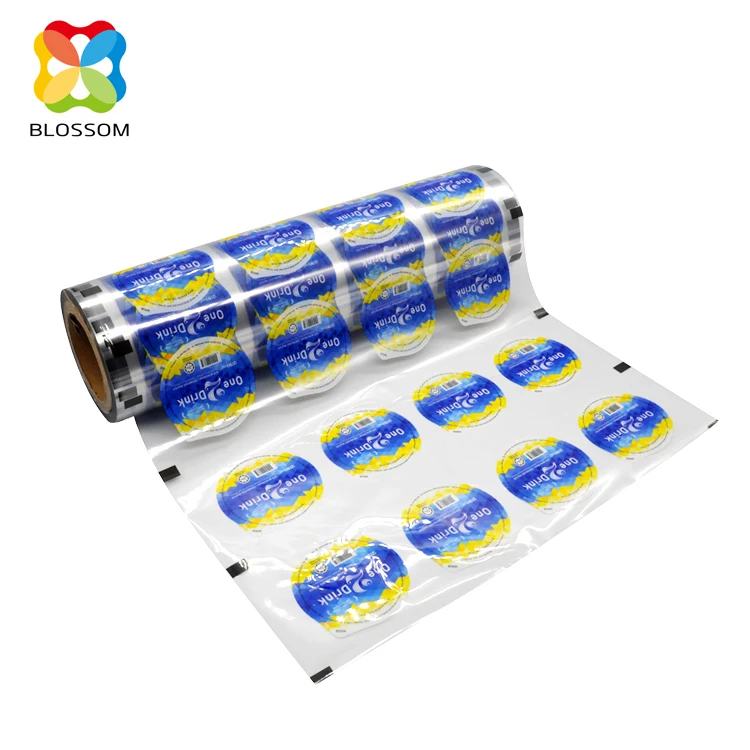 Customized Printed Plastic Clear Laminated Easy Tear Heat Seal Cup Cover Easy Peel Cup Sealing Film Packaging Film