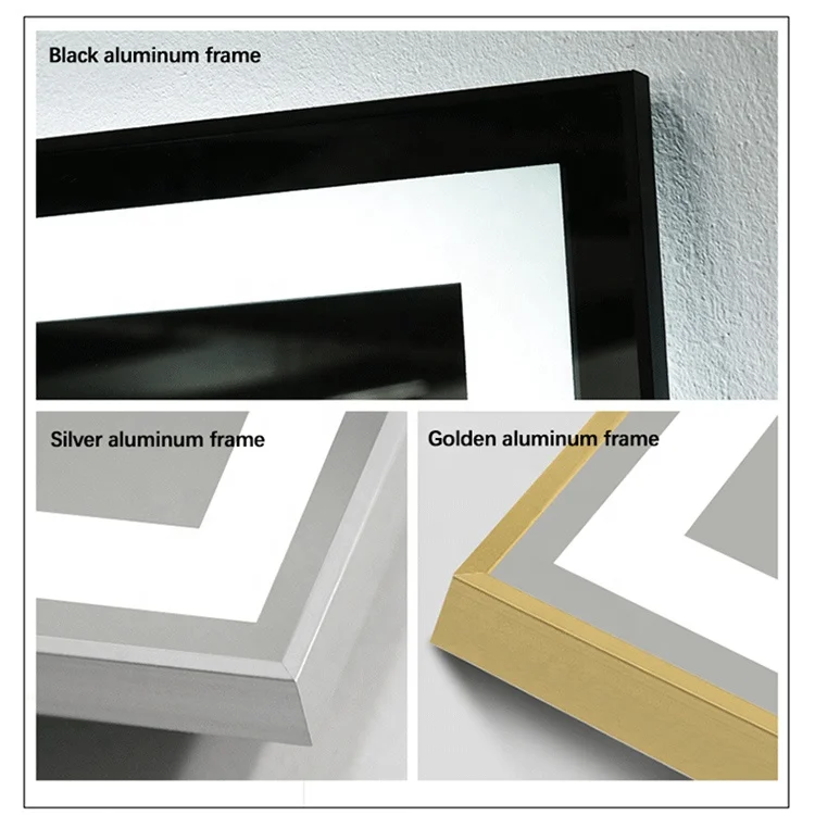 Frameless Led Bathroom Mirror 60X80 Touch Screen Smart Defogger Bath Mirrors For Hotel