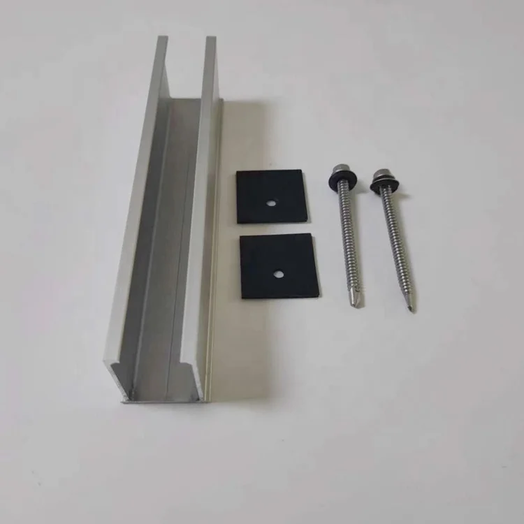 Solar Short Mini Rail Pv Panel Mounting Rail Mini Aluminum Rail For Tin Roof