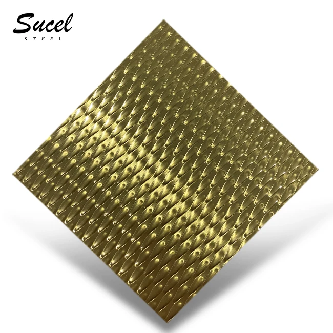 Sucel Steel 201 304 316 Hammered Embossed Metal Stainless Steel Sheet Factory Direct Sales