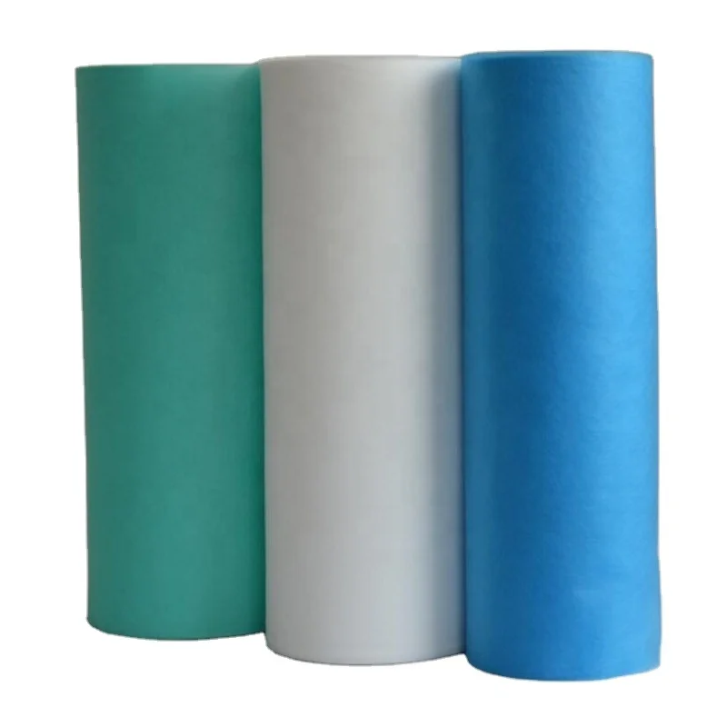 Wholesale Eco Friendly SMS PP Dyed Laminated Spunbond Material Waterproof Non Woven Fabric For Home Textile Medical Agriculture