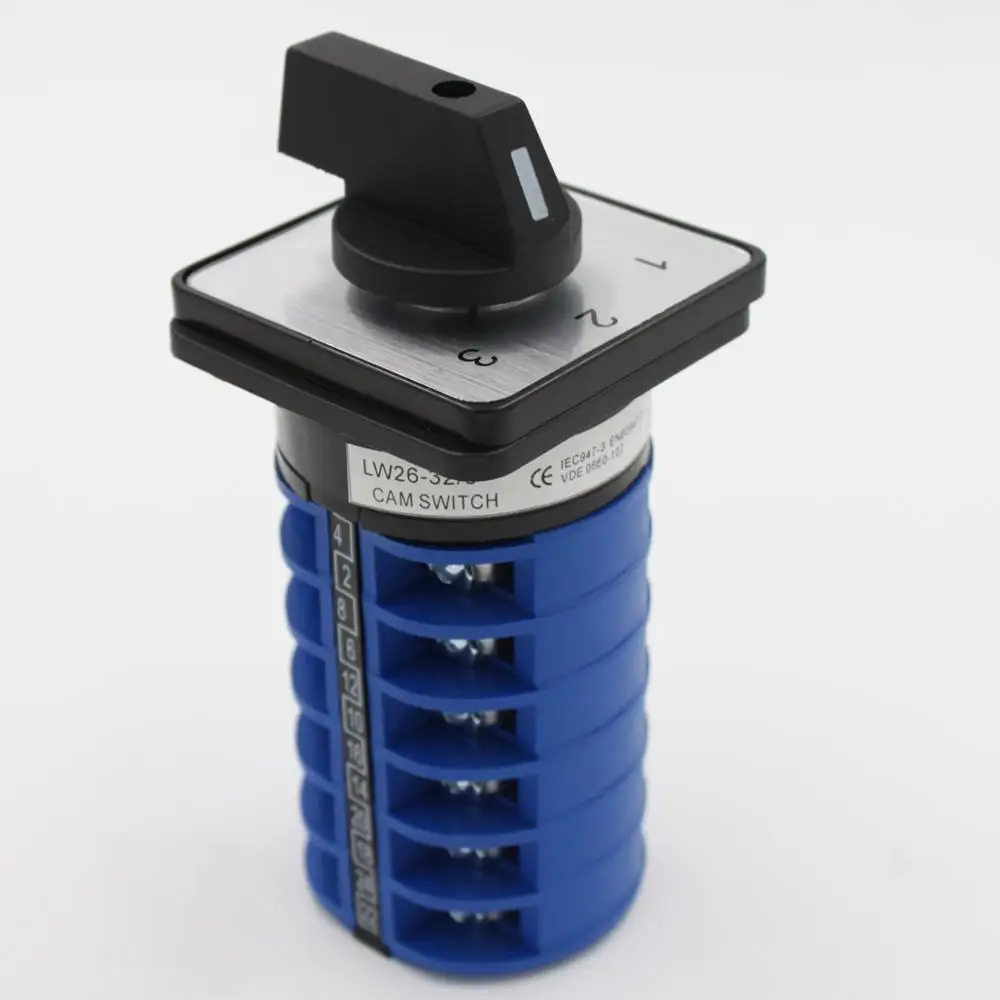 lw26-32 cam switch 3 position rotary cam switch for welding machine with 32a lw28 changeover switch