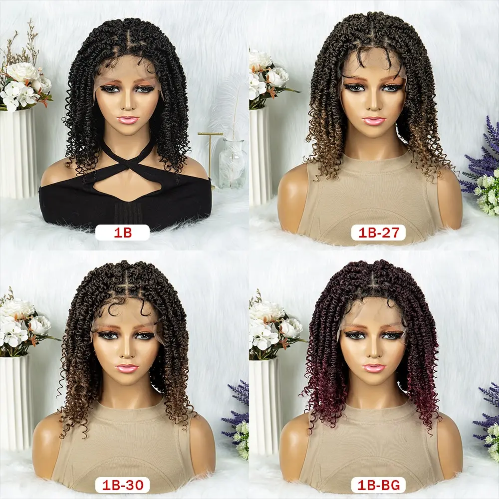 JenniferSynthetic Lace Front Wig Butterfly Locs Braided Dreadlock Wig 14 inches Short Knotless for Black Women Synthetic Wig