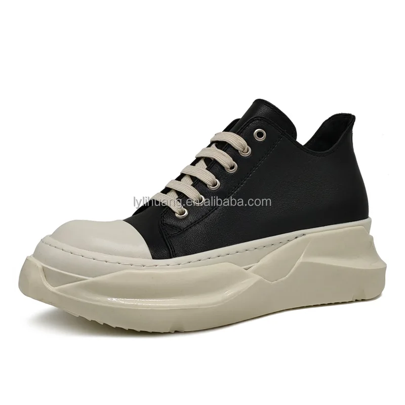 Unisex RicoWees shoes man new low-top canvas breathable student shoes boys lace-up thick-soled high-rise board shoes for women