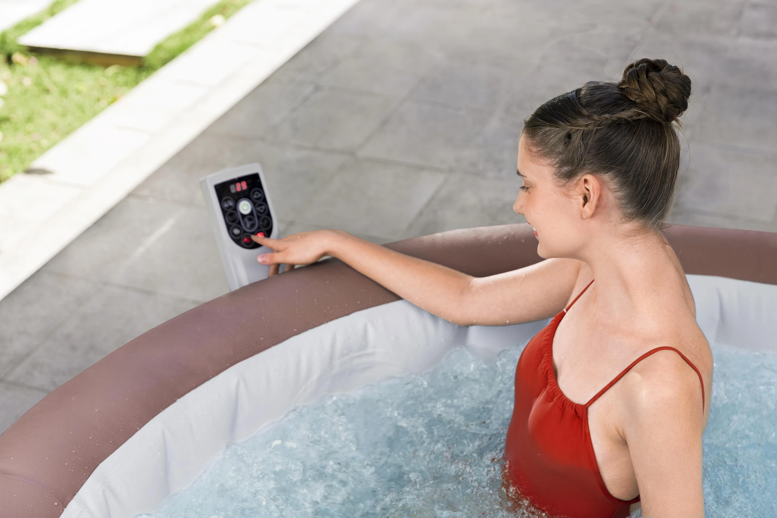 BESTWAY 6001 г Lay-Z-Spa Hawaii Энергоэффективная умная надувная гидромассажная Ванна с управлением приложением на 4-6 человек 1 96 м х 71 см